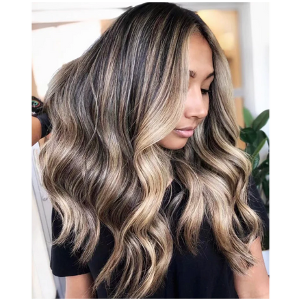 Hot Selling Lovely Unprocessed Raw Hair Highlights Brown Blonde Color Body Wave Hair Extensions Lace Front Wigs