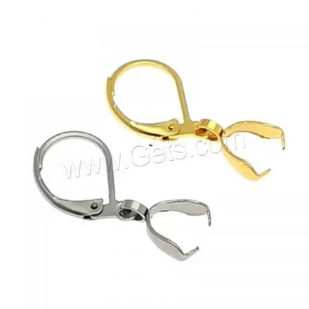 Earring Drop Component Stainless Steel Galvanic Plating DIY 13mm Ear Buckle + 12mm Melon Seed Buckle 50PCs/Bag 1581360