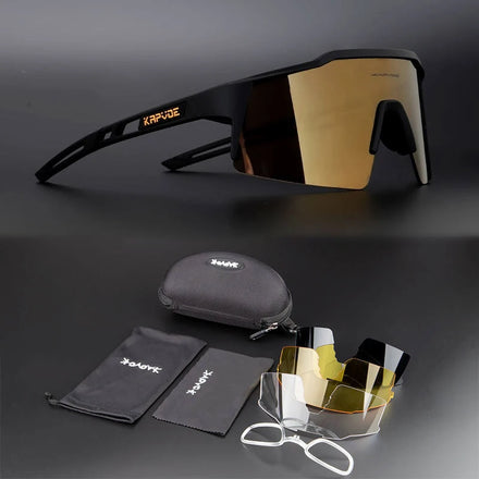 Polarized Cycling Sports Sunglasses With 3 Interchangeable LensesMens Womens Bicycle Glasses Goggles Mtb Sport Eyewears
