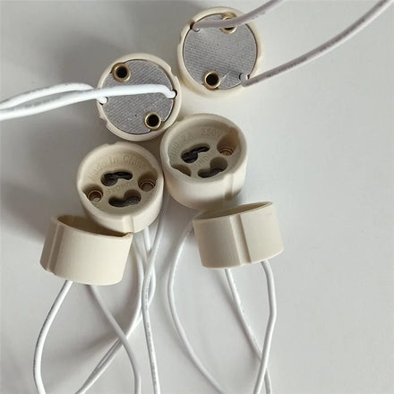 GU10 Lamp Holder Sockets Base Adapter Wire Connector Ceramic Socket for GU10 LED Halogen Light