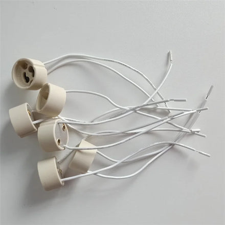 GU10 Lamp Holder Socket Base Adapter Wire Connector Ceramic Socket for GU10 LED Halogen Light
