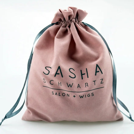 Custom Large Velvet Suede Drawstring Jewelry Packaging Pouch Bag with logo