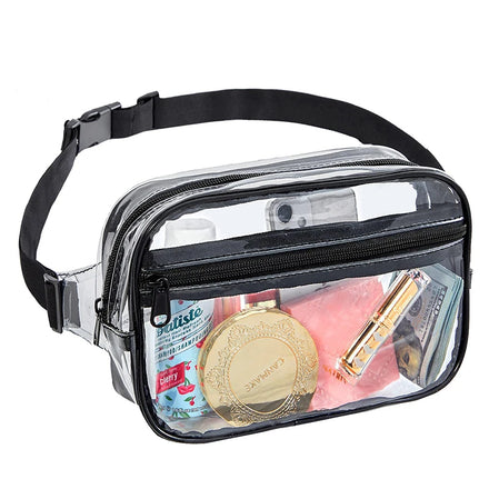 Wholesale Customizable Waterproof Cute Transparent Pvc Belt Bag Clear Fanny Pack Waist Bag