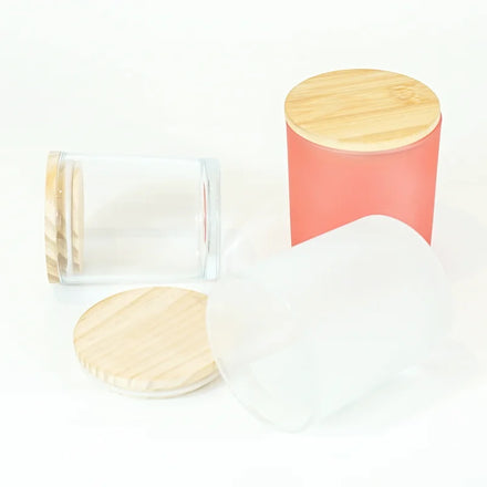 Wide Mouth Luxury Frosted Wholesale White 8oz 10oz Custom Logo Colorful Glass Candle Jar for Candle Making