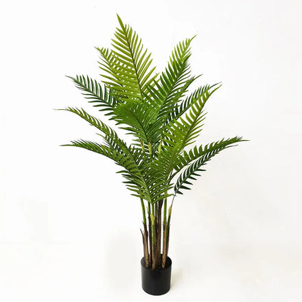 High Quality Bonsai Evergreen Palm Tree Plant Faux Tropical Palm Tree Potted Lotus Nut Kwai Artificial Palm Trees