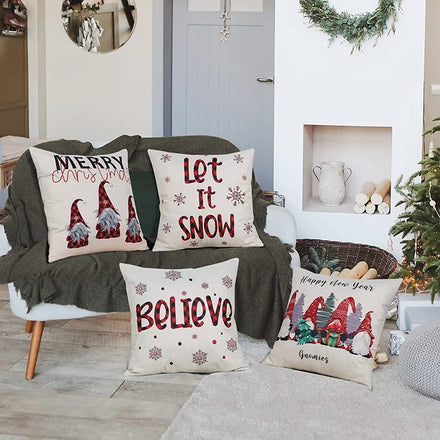 Funny Christmas Vintage Lady Fashion Spring Summer Indoor Linen Pillow Cases Customizable Home Office Party