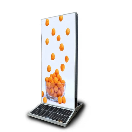 Double Side LUZ SP-002 Rechargeable Solar Powered Outdoor Standing Advertising Light Box Signage with 2835 SMD LED