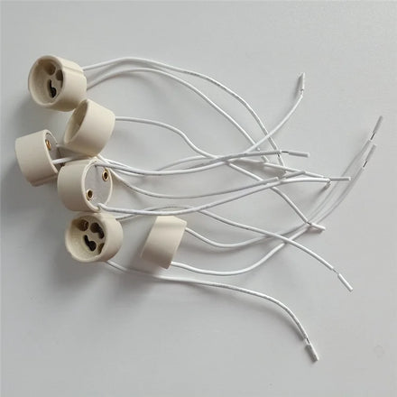Gu10 Light Socket Gu10 LED Spotlight Socket Gu10 Lamp Holder CeramicSilicon Wire 10cm Long