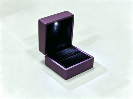 Wholesale Purple LED Ring Box Retailing Purple LED Ring Box Customized Your Logo Purple LED Jewelry Box