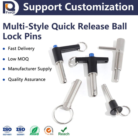 Factory Direct Stainless Steel Line Array Push Button L Handle Quick Release Pins