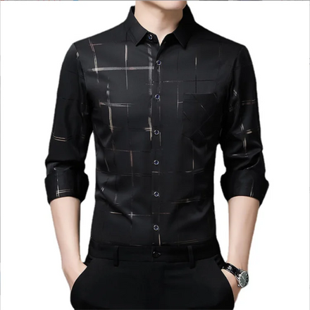 Wholesale Men's Business Casual Shirts Spring Fall Long Sleeve Shirts