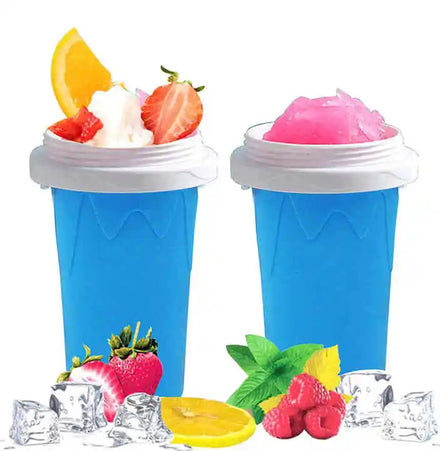 New Arrival Summer Frozen Magic Slushy Maker Four-Color Reusable Silicone Squeeze Cup Custom Slushie Cups Ice Production