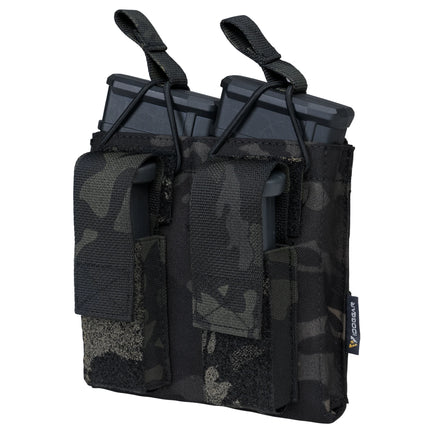IDOGEAR 500D Nylon Double Stack Kangaroo Mag Pouch Tactical Molle Pouches M4 Magazine Pouch for 5.56mm 9mm Mags