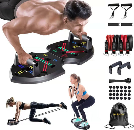 ABS Multifunctional Training Plate Adjustable Fitness Push-up Board Push up Stand Bar Board Gym Set