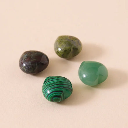 Natural Crystals Healing Decor Heart-shaped Stone Crystal Heart Gemstone Charms for Jewelry Making