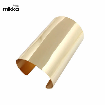 High Quality Classic Smooth Alloy Gold Plated Bangles for Women Bracelets Statement Clothes Dress Cuff