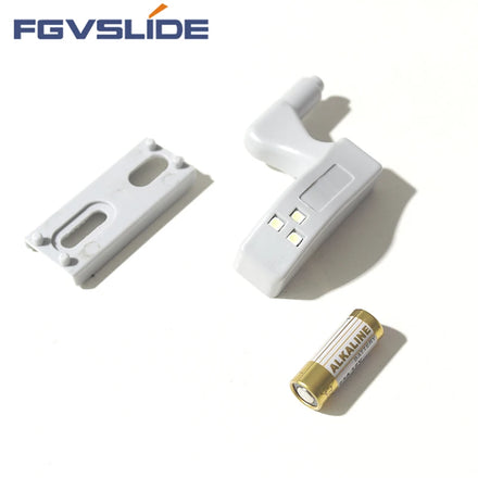 FGV SLIDE Plastic LED Furniture Hinge Light for Kitchen Cabinets Living Room Wardrobes Closets-Modern White Light for Hospital