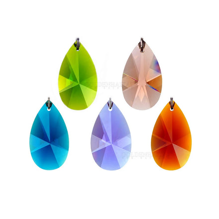 38mm Teardrop Crystal Glass Chandelier Prisms DIY Jewelry Ornament Lighting Lamp Pendant GOLDENHAITAI 7130