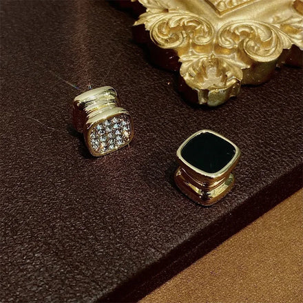 GT Diamond Magnetic Ear Ring Vintage Style Earrings Without Ear Hole Square Magnetic Ear Clip