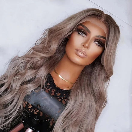 Top Quality Virgin Brazilian Hair Ombre Color Body Wave Glueless Unprocessed Raw Hair HD Lace Front Wigs for Black Woman