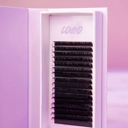 Las Extension Supplies Private Label 25mm 0.03 Mega Volume Lash .05 0.07 Russian Handmade Lash Mink Individual Eyelash Extension