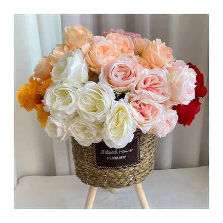 7 Rain Austin Roses Artificial Flowers Dekoration Artificial Roses Flower