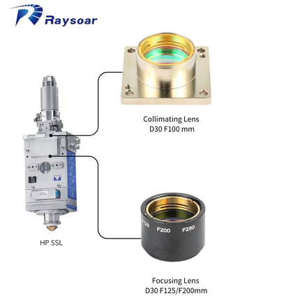 Raysoar Focus Lens D30 C100 F125 F200 Focusing Collimation Lens for Precitec HPSSL Laser Cutting Head