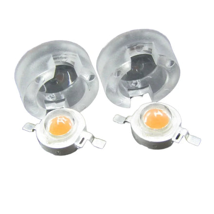 Mini 13mm 1W 3W LED Lens 15 30 45 60 90 100 Degree Convex Acrylic PMMA Material for IR CCTV LED PCB Reflector Collimator Holder