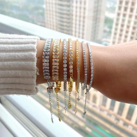 925 Silver Tennis Chain Hip-hop Men Single Row Zircon Bracelet 925 Tennis Bracelet Wholesale Tennis Bracelets Women