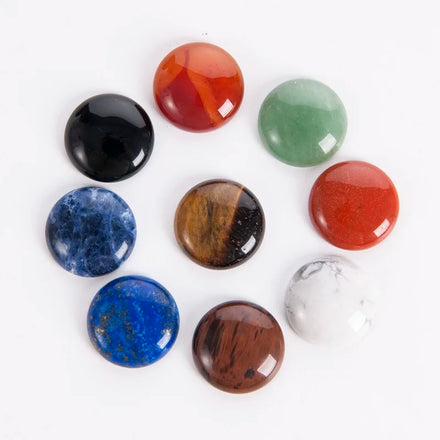 Wholesale Round Shape Cabochon 25mm Round Flat Shape Red jasper Stone Cabochon for Jewelry Making