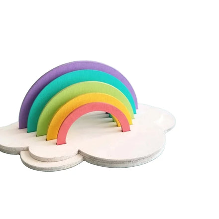 Wood Cutout Rainbow Paint Kit DIY Rainbows Kid Birthday Gift