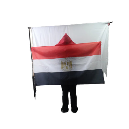 150x90cm Custom Size Logo Cheering Fan Cape Body Flag the Arab Republic of Egypt National Shawl Flag