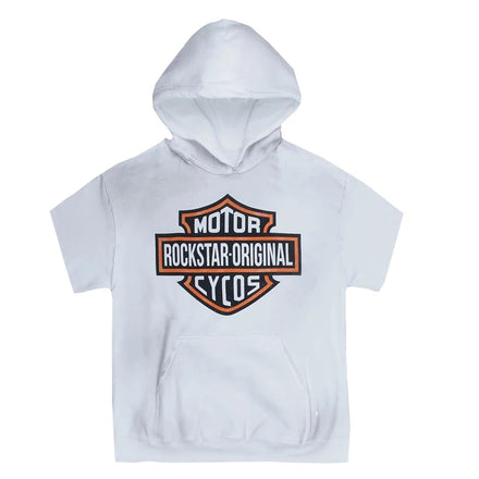 Short-Sleeve Warmup Sweatshirt Hoodie