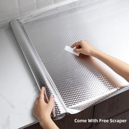 SHIMOYAMA Under Sink Cabinet Moisture and Mildew Resistant Home Rectangle Waterproof and Oil-proof Aluminium Membrane Drawer Mat
