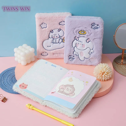 Creative Design Lightweight Cute Notebook Kawaii Fluffy Journaling Notebook for Students