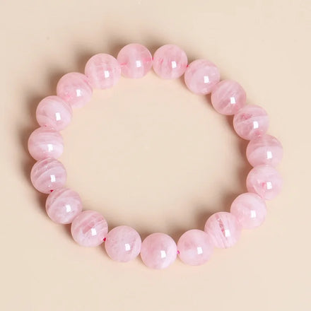 6mm 8mm 10mm Natural Madagascar Rose Quartz Beads Bracelet Crystal Beads Bracelets for Women Gemstone Jewelry Accessory