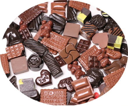 Hot Product Chocolate Assorted Shapes Square Heart Bear Kawaii Miniatures Resin Lucite Cabochon Beads Decor