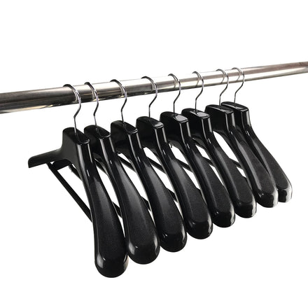 Durable Heavy-Duty Tubular Anti-Slip Shoulder Hanger Space-Saving Eco-Friendly PP Plastic Clothing Wardrobe Clothing Organizer