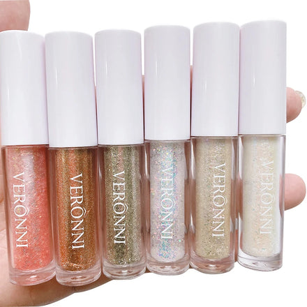 VERONNI 6 Color Waterproof Liquid Shimmer Eyeshadow Eye Makeup Glitter Liquid Eyeshadow