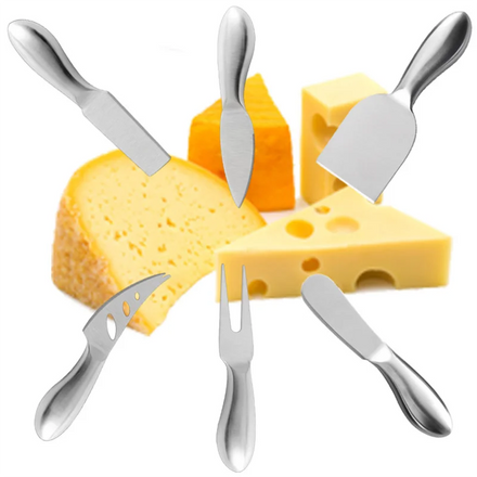 New Wholesale Stainless Steel Cheese Knife and Fork Set Home Kitchen Cheese Knife Cutting Tools