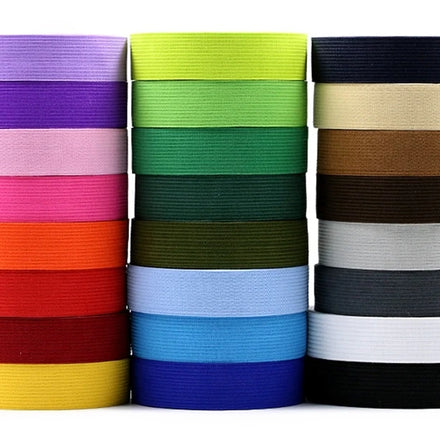 Factory Provides Custom Printed Logo Eco-Friendly Jacquard Thick Flat Elastic Latex Durable Polyester Twill Webbing Wide