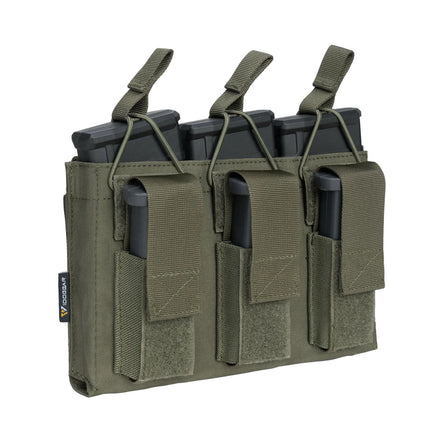 IDOGEAR Open Top Triple Kangaroo Camo Pouch Tactical Molle Pouches Magazine Pouch for 5.56 9mm