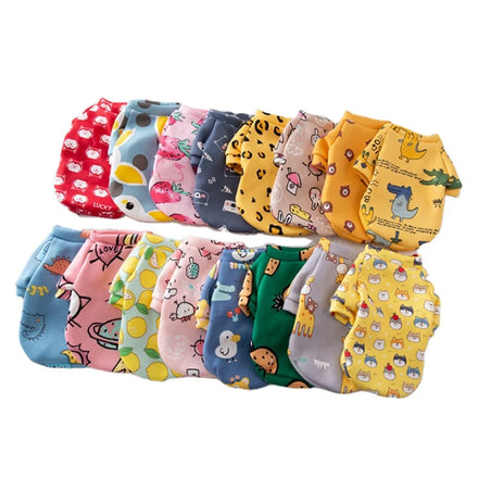 Cute Pet Clothes Cartoon Pet Clothing Summer Shirt Casual Vests Cat T-shirt Puppy Dogs Clothes Zhejiang Pet Product Picture XZ