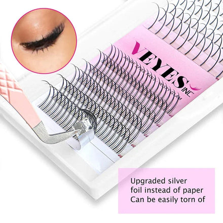 Premade Vegan Cruelty-Free Natural Long Fur Matte Black 7-25mm Eyelash Extension Narrow Russian Volume Fans Eyelash Extensions