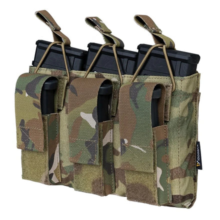 IDOGEAR 500D Nylon Triple Kangaroo Mag Pouch Tactical Molle Pouches Magazine Pouch for 5.56mm 9mm