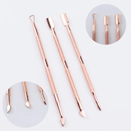Stainless Steel Rose Gold Nail Beauty Tool Set Nail Cuticle Pusher Professional Stainless Steel Nail Cuticle Pusher