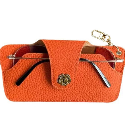 Best Selling Products Handmade Wrist Glasses Storage Box Sunglasses Bag Leather Simple Fashion Eyeglasses Cases with Metal Hook