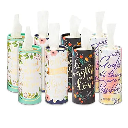 Customized Printed Car Tissues Tube Box with Facial Tissue for Travel Tissues Packs Fit for Car Cup Holder