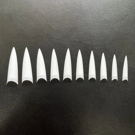 ABS Plastic XXL Stiletto Nail Art Tools Artificial Tips 600 Pcs*1 Bag Nail Clear Natural Long Pointed Tips