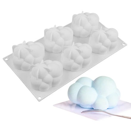 HY 3D Bubble Cloud Cake Mold Silicone Cloud Shape Mold for Mousse Cake Chocolate Soap Candle Eopxy Resin Making